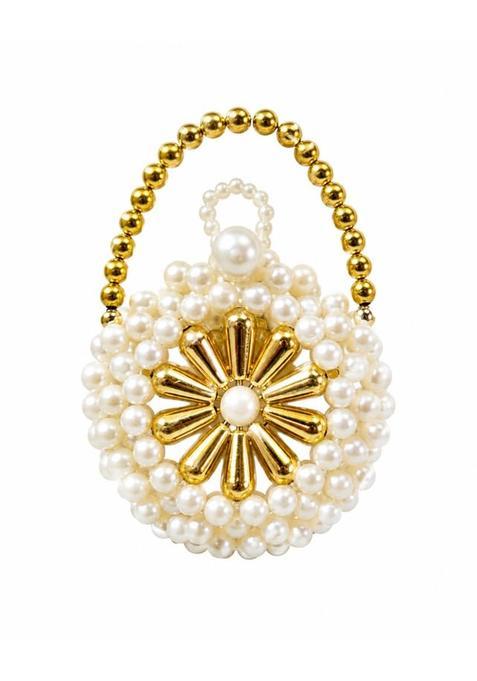 Srajan Creation Handmade Beaded Coin Pouch Pearl and Bead Return Gift Pouch for Wedding Set of 12