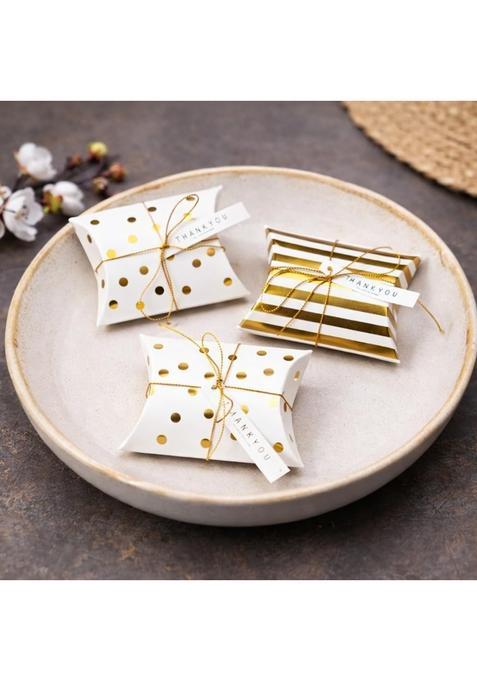 Satyam Kraft 60 Pcs Golden Decorative Folding Paper Gift Boxes