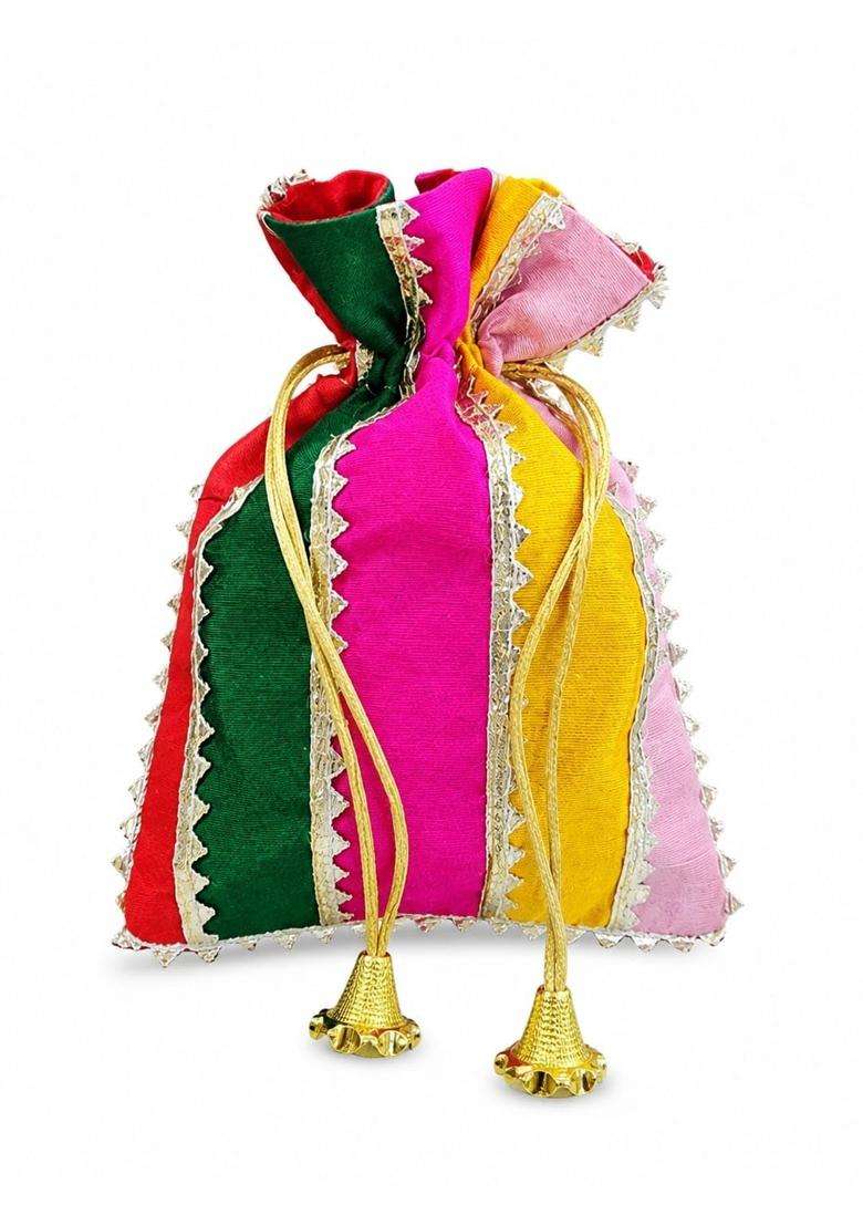 Shrim Aaradhya Multicolour Potli Bags for Wedding Return Gifts Potli Bags for Gifting - Indya