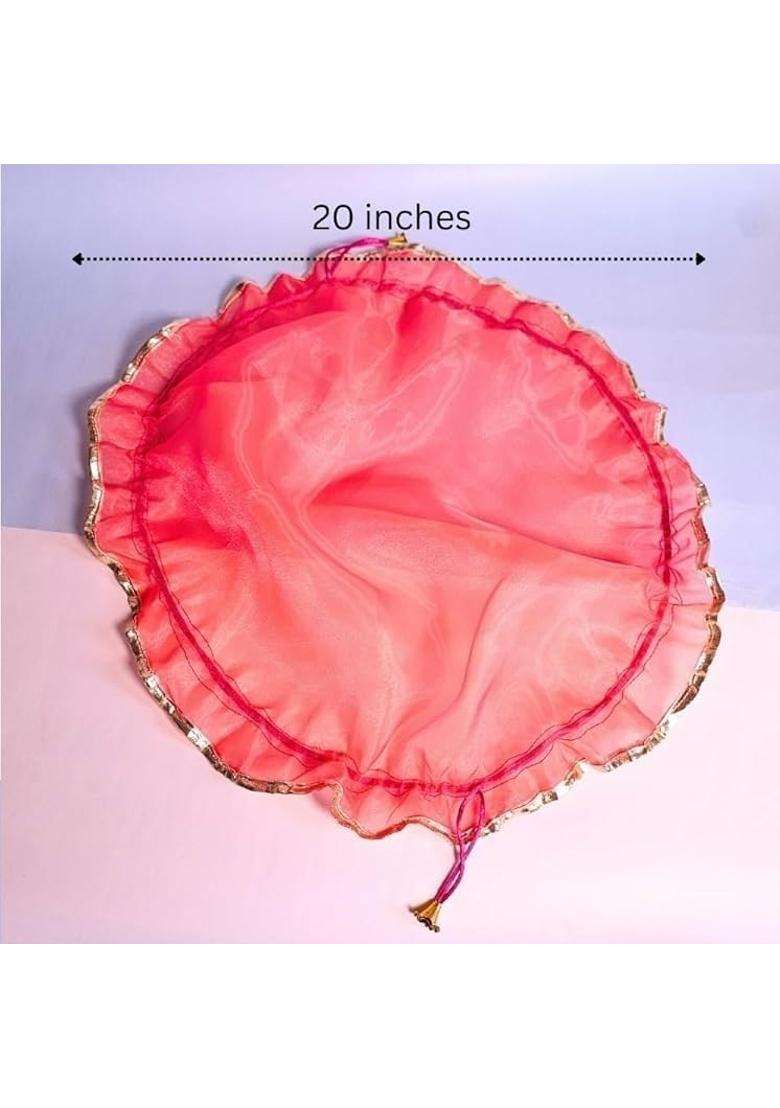 Goldgiftideas Organza Fancy Tissue Potli Pouches Large Double Layer Premium Return Gift Bags - Indya
