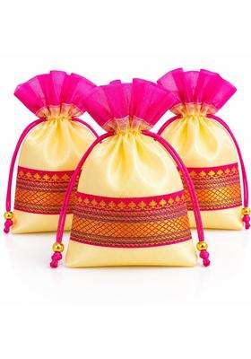 Nibbler Multicolor Traditional Potli Gift Bags for Return Gifts Shagun and Jewelry Storage Pack of 24