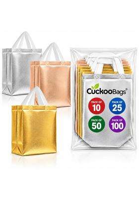 Cuckoo Bags Premium Laminated Reusable Luxury Gift Bags for Wedding Shagun Marriage Engagement Pack of 25
