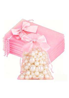 Hasthip 30Pcs Drawstrings Potli Bags for Gifting Return Gift Bags Organza Gift Bags with Ribbon for Jewelry