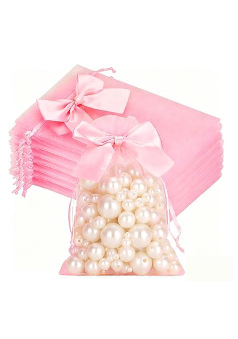 Hasthip 30Pcs Drawstrings Potli Bags for Gifting Return Gift Bags Organza Gift Bags with Ribbon for Jewelry