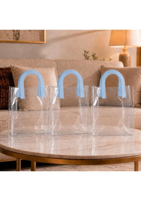 Satyam Kraft 6 Pcs Transparent Reusable Leather Goodie Bags