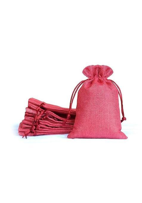 Lifekrafts Linen Jute Pouches Pink Pack of 20