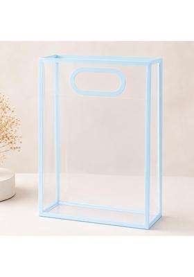 Sphinx PVC Translucent Gift Bags with Handle Frosted Waterproof Carry Bags for Gift Packing Set of 10
