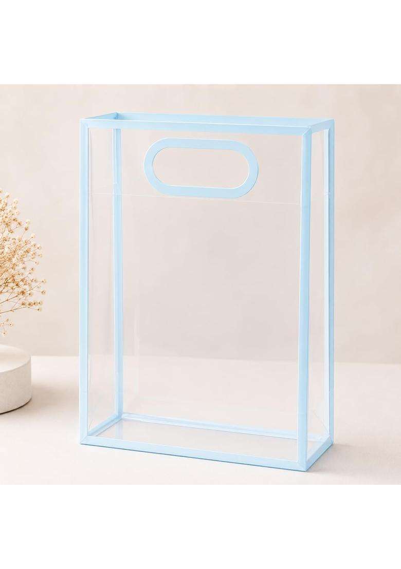 Sphinx PVC Translucent Gift Bags with Handle Frosted Waterproof Carry Bags for Gift Packing Set of 10 - Indya