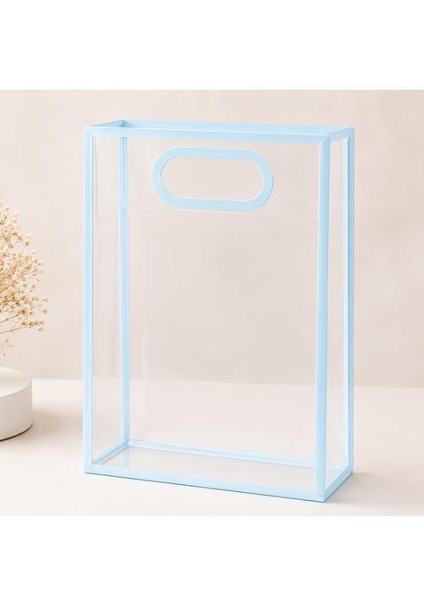 Sphinx PVC Translucent Gift Bags with Handle Frosted Waterproof Carry Bags for Gift Packing Set of 10