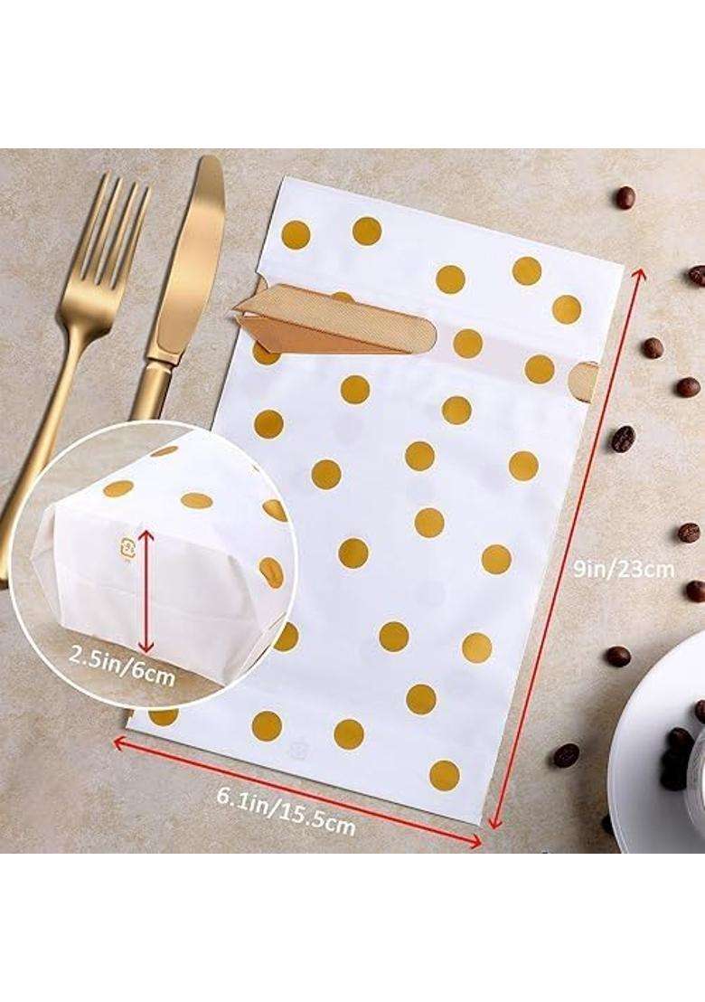 Satyam Kraft 80 Pcs Polka Dot Gift Pouches for Birthday Return Gift Bags Potli Goodie Bag Gift Packing Bags - Indya