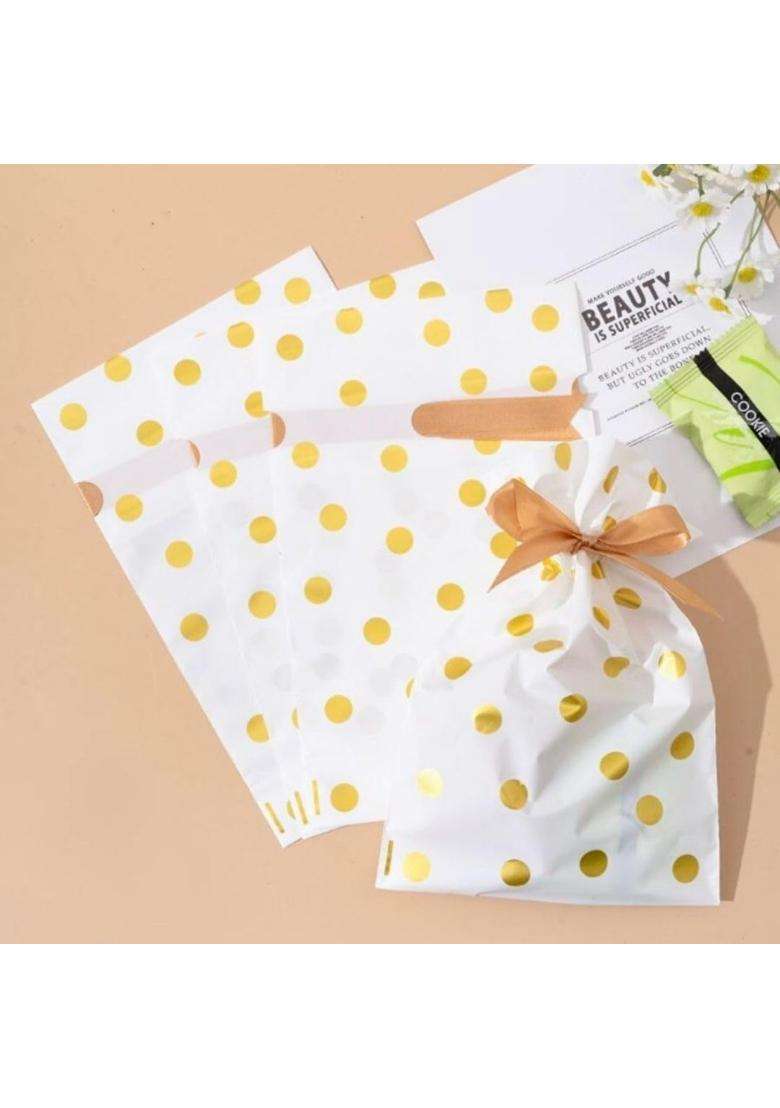 Satyam Kraft 80 Pcs Polka Dot Gift Pouches for Birthday Return Gift Bags Potli Goodie Bag Gift Packing Bags - Indya