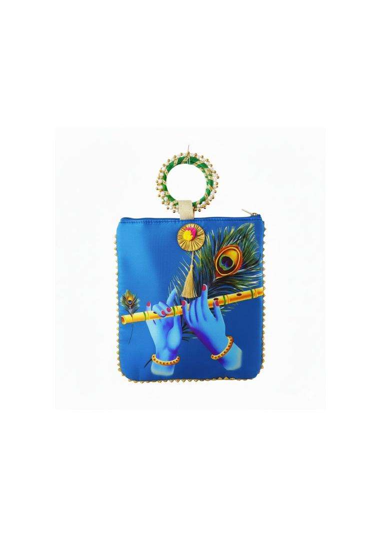 SAI Praseeda Traditional Potli Gift Bags with Zip Closure Bangle Handle and Leaf and Haldi Kumkum Pouches - Indya