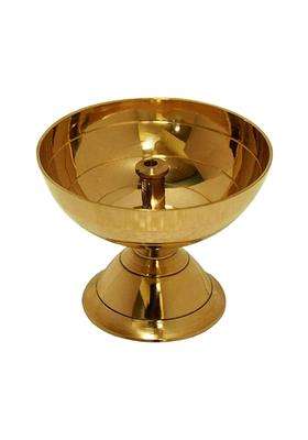 Alodie Gold Brass Diya for Puja for Diwali Lakshmi Pooja Deepak Decoration