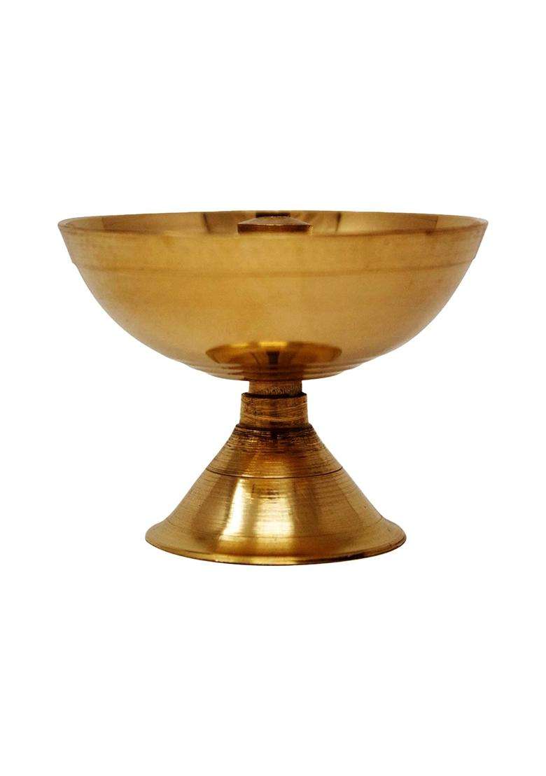 Alodie Gold Brass Diya for Puja for Diwali Lakshmi Pooja Deepak Decoration - Indya