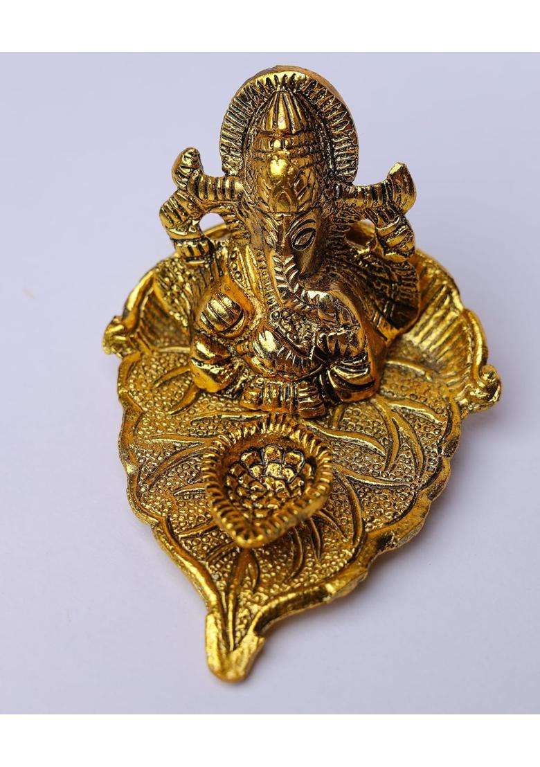 Betterminds Metal Lord Ganesha Diya Wedding Anniversary Housewarming Corporate Return Gifts Pack of 3 - Indya