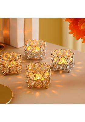 Centralit Crystal Tealight Candle Holder for Home Decoration Pack of 4