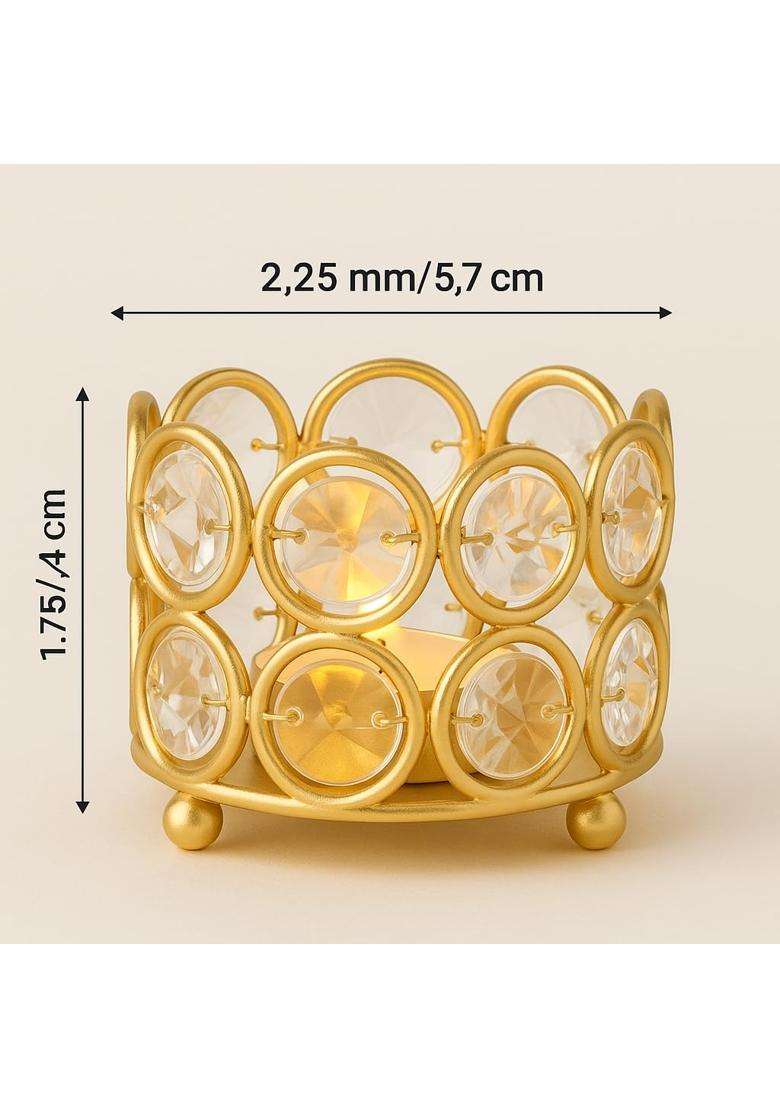 Centralit Crystal Tealight Candle Holder for Home Decoration Pack of 4 - Indya