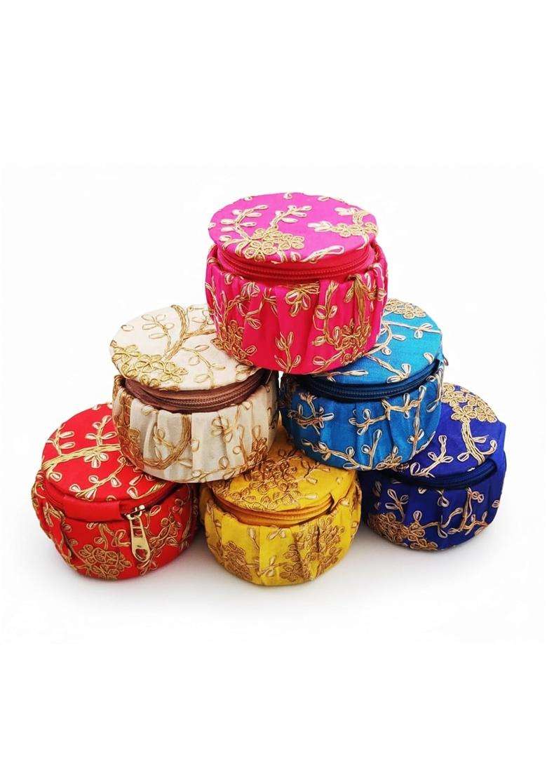 Betterminds Multicolour Return Gifts for Women Storage Box Cosmetic Case Pack of 4 - Indya