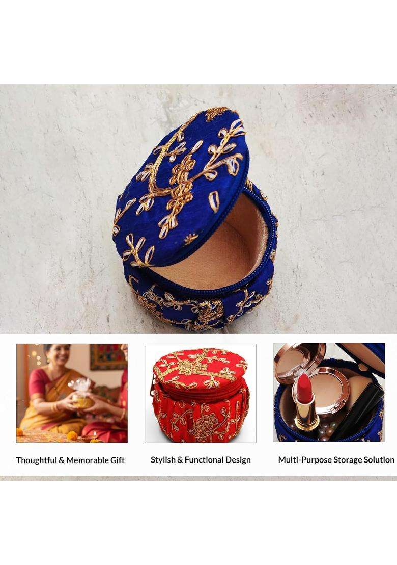 Betterminds Multicolour Return Gifts for Women Storage Box Cosmetic Case Pack of 4 - Indya