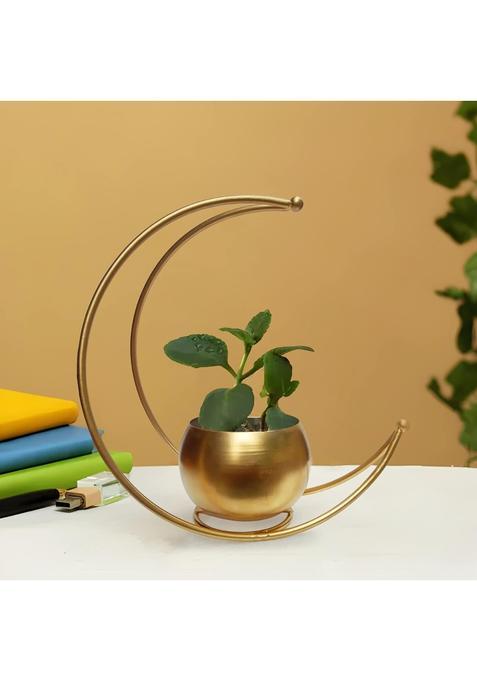 Craftvatika Geometric Metal Flower Vase Diwali Gift Items for Home Decoration Tabletop Side Table Living Room