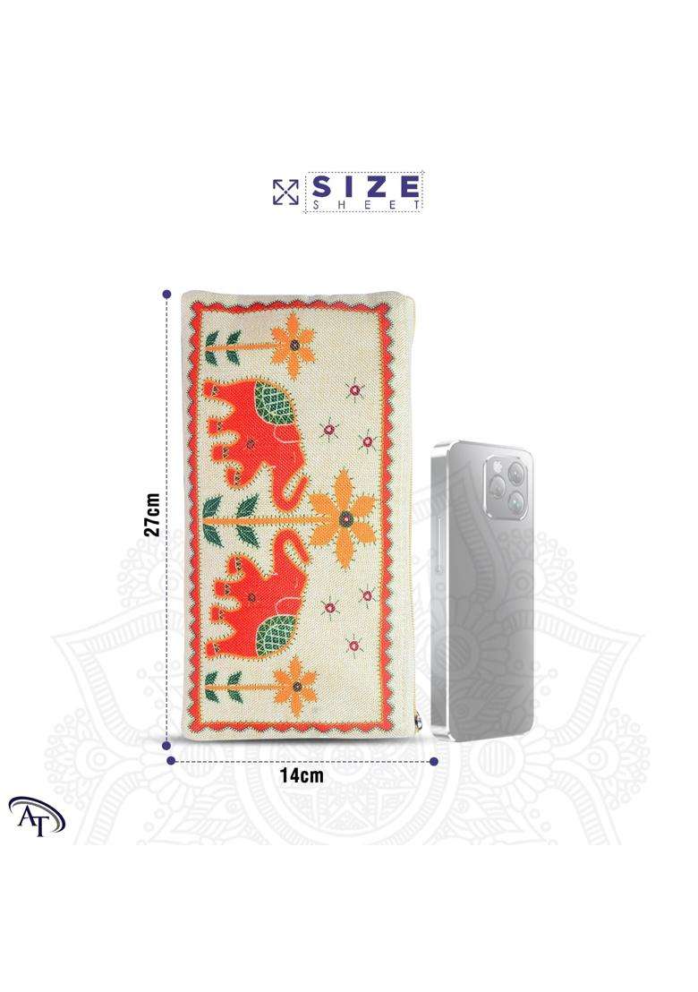AT Ankit Traders Traditional Embroidered Zipper Purse for Women Return Gifts for Baby Shower Haldi Mehendi - Indya