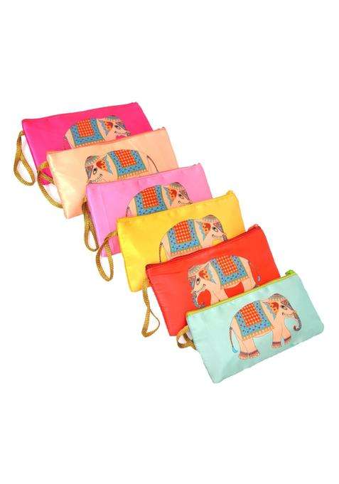 AT Ankit Traders Traditional Embroidered Zipper Purse for Women Return Gifts for Baby Shower Haldi Mehendi