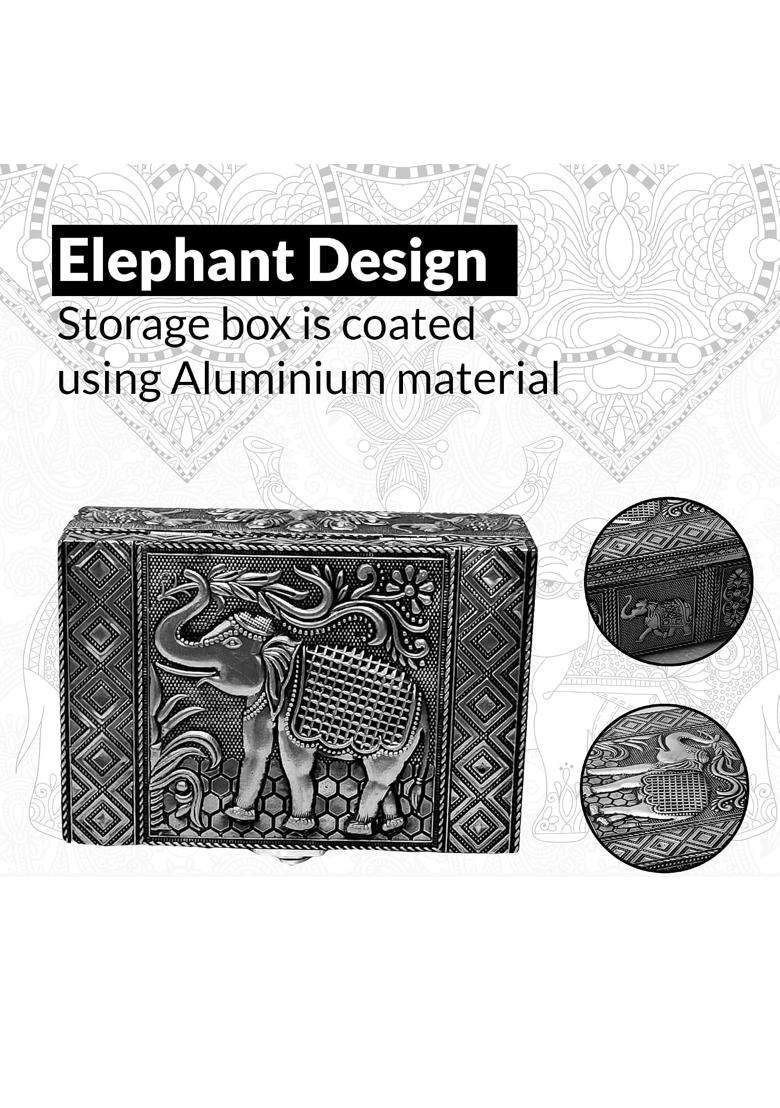 Betterminds Storage Box Elephant Design Jewellery Organizer for Women Jewelry Box Return Gifts - Indya