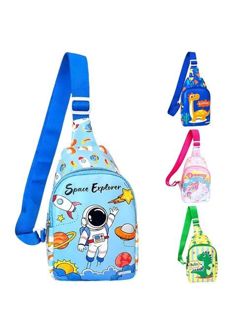 Finemoe Small Travel Kids Sling Bag for Boys and Girls Crossbody Chest Bag Lightweight Outdoor Pack of 1