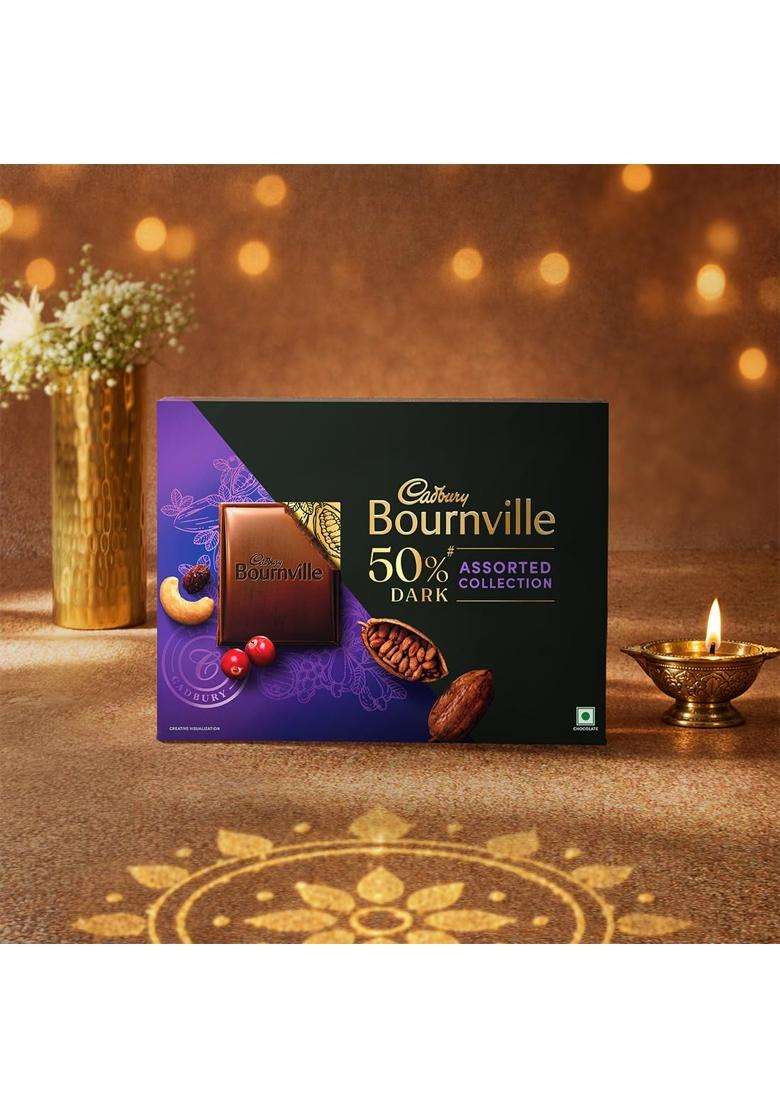 Cadbury Bournville 50 Percent Dark Chocolate Assorted Collection Gift Pack 228 G - Indya