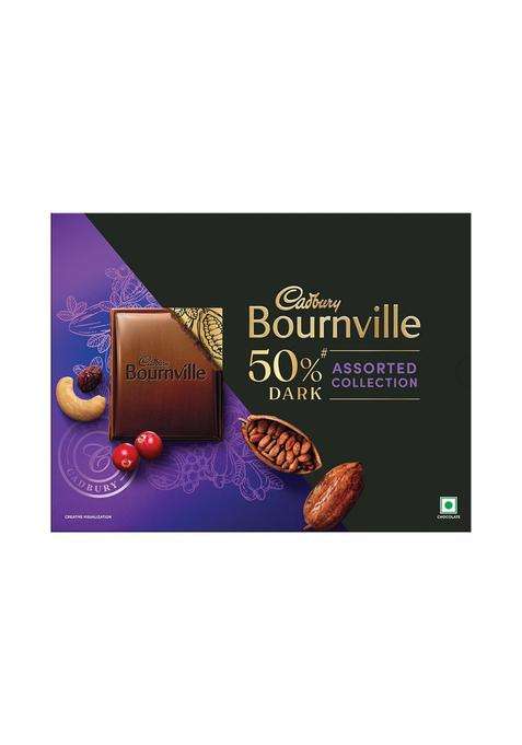 Cadbury Bournville 50 Percent Dark Chocolate Assorted Collection Gift Pack 228 G