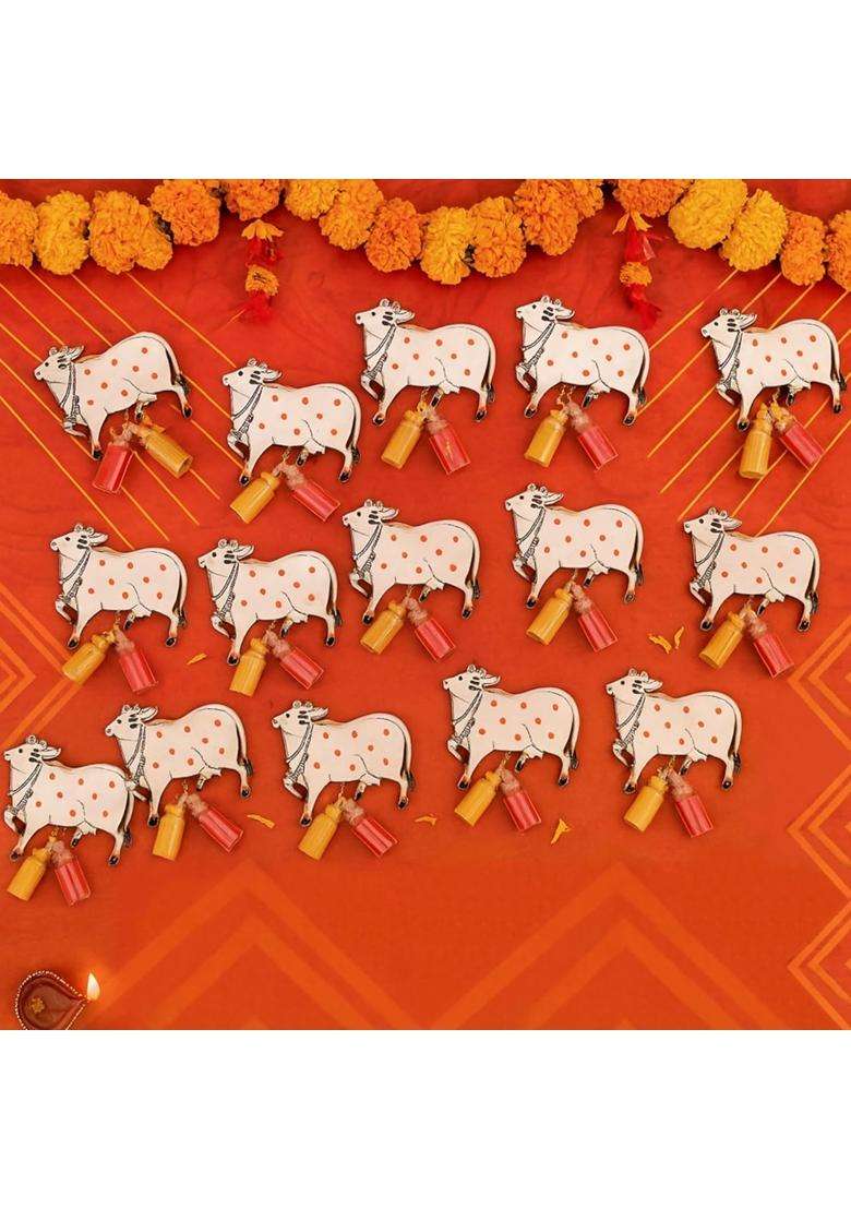 Craftvatika Multicolour Haldi Kumkum Return Gifts in Bulk Festive Decor Set of 15 - Indya