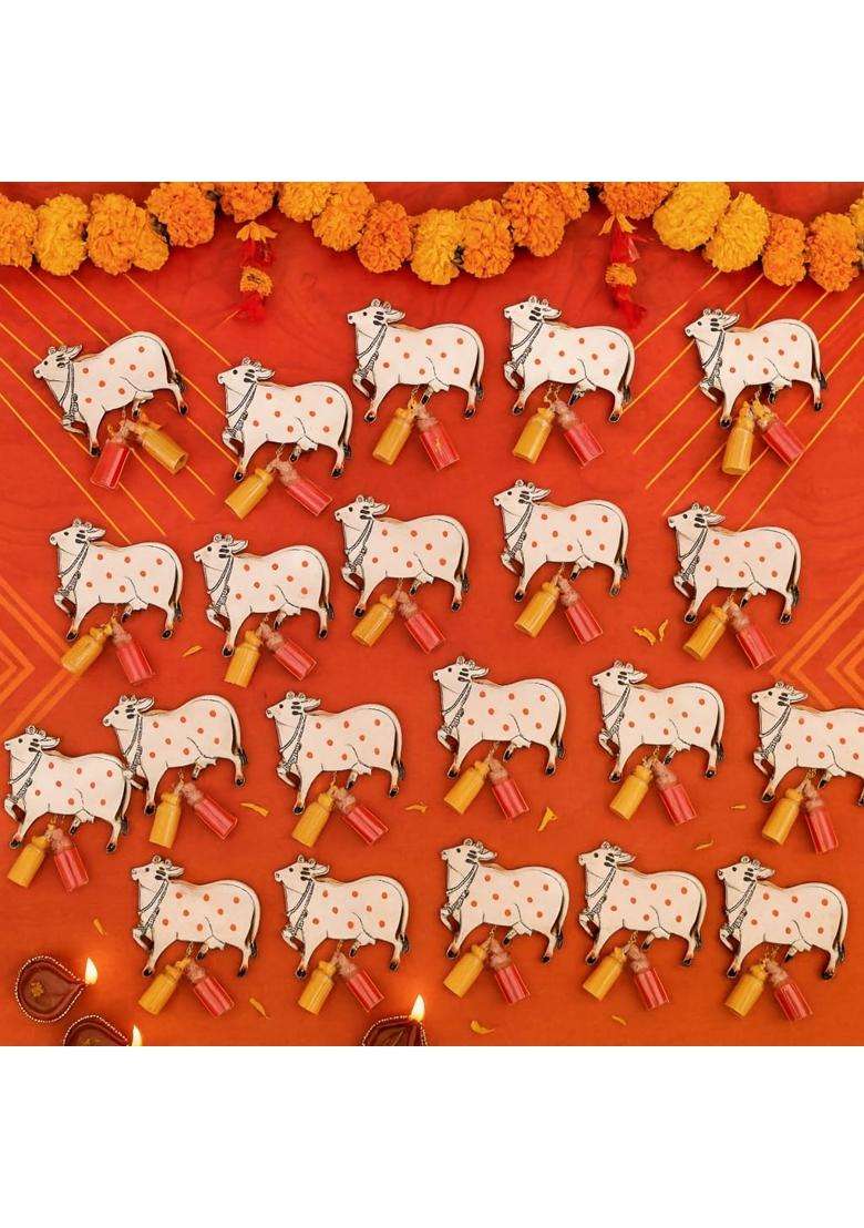 Craftvatika Multicolour Haldi Kumkum Return Gifts in Bulk Festive Decor Set of 15 - Indya