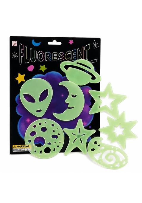 Monkeytail Green Birthday Return Gift for Kids Glow in Dark Stickers Set of 10