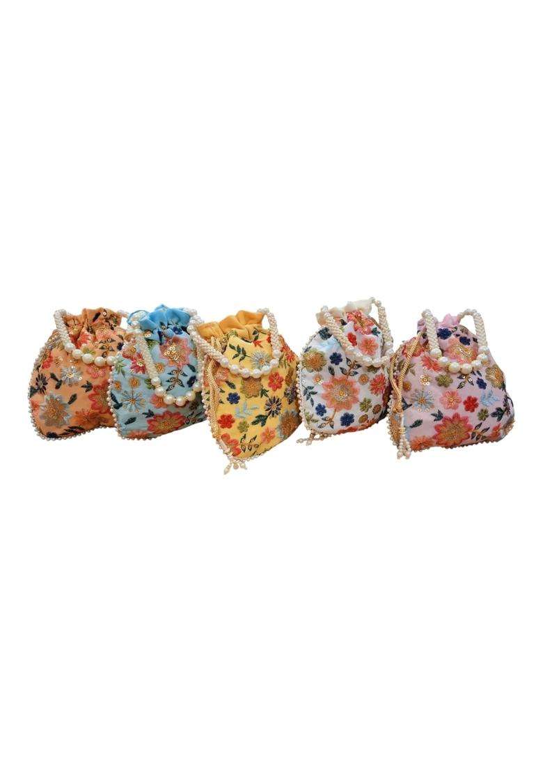DMS Retail Multicolour Potli Bags for Wedding Return Gifts for Women in Bulk - Indya