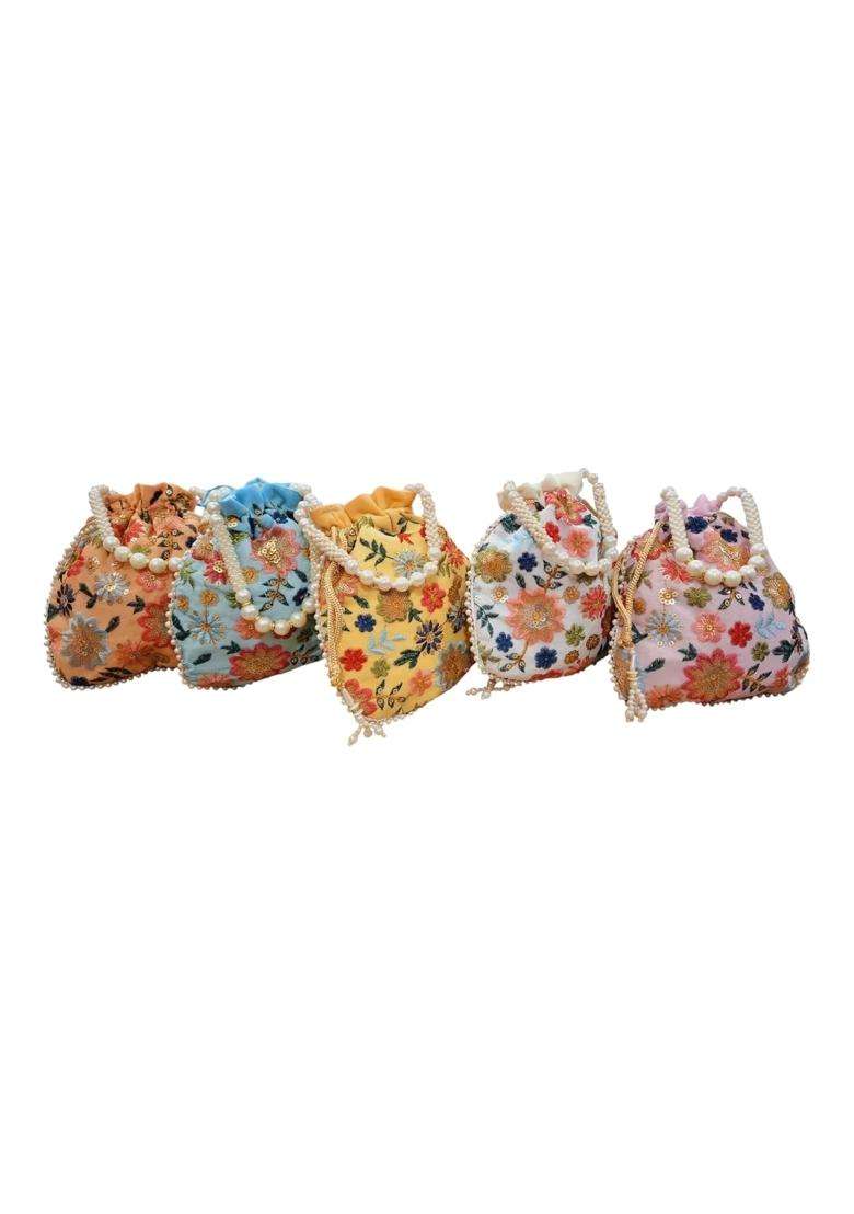 DMS Retail Multicolour Potli Bags for Wedding Return Gifts for Women in Bulk - Indya