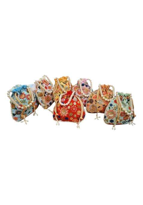 DMS Retail Multicolour Potli Bags for Wedding Return Gifts for Women in Bulk