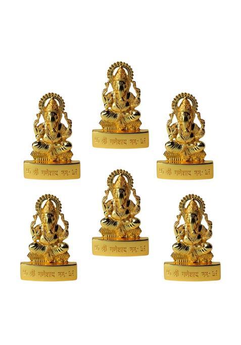 Betterminds Gold Return Gift for Women Ganesh Idol Diwali Gifts Baby Shower Return Gifts Pack of 6