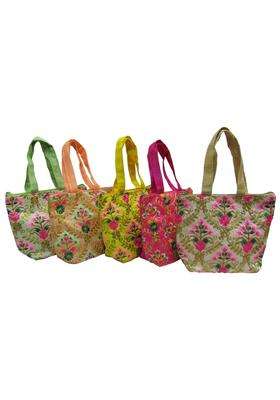 Purple Pink Trendy Traditional Designer Potli Bag Return Gifts for Women Bulk Wedding Favors Potli Purse