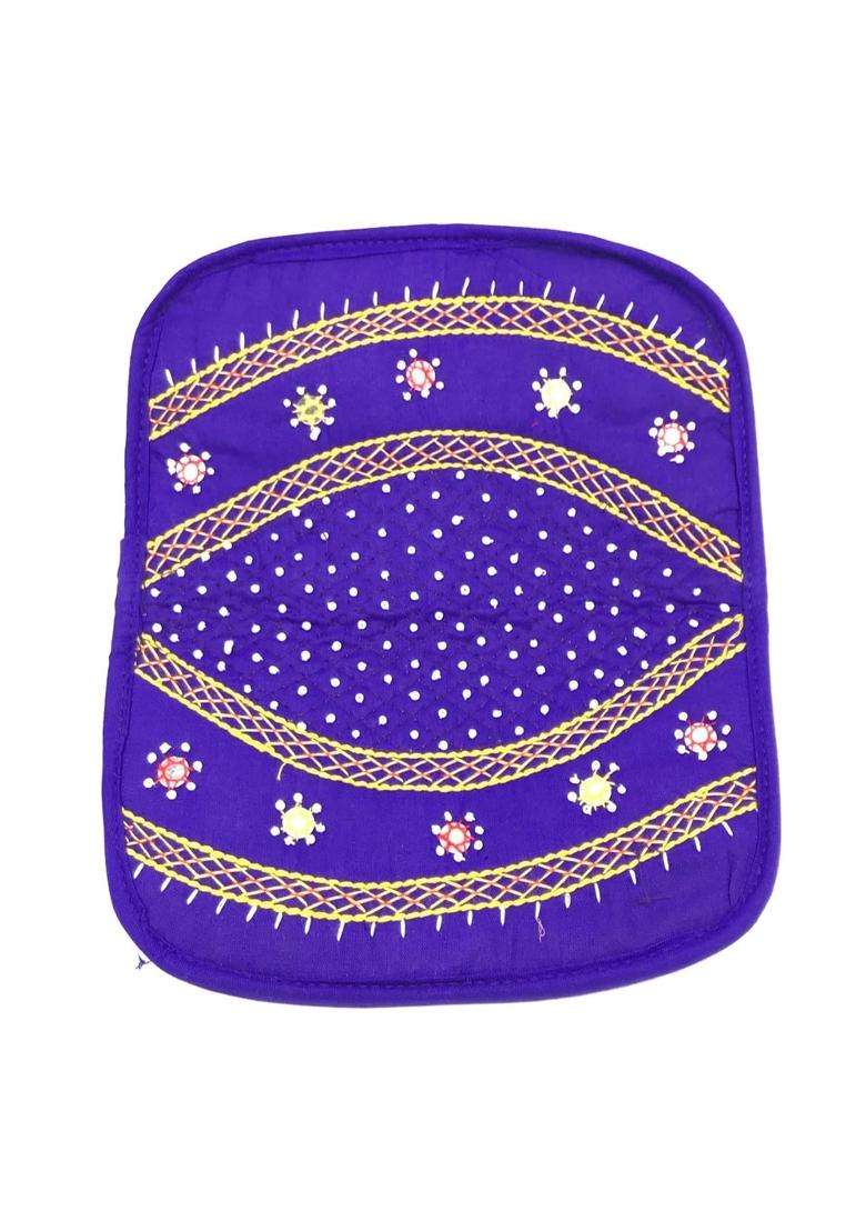 Srishopify Handicrafts Red Handmade Cotton Embroidery Purse Girls Clutches Ladies Wallets Lakshmi Pooja Return - Indya