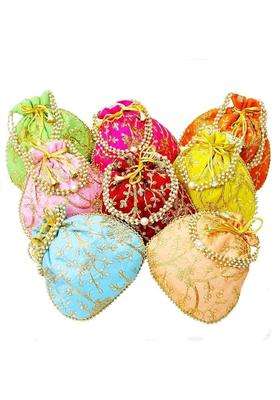 Trendifly Multicolour Return Gift Potli Bag for Women Bulk Wholesale Embroidery Wedding Bridal Batua Purse