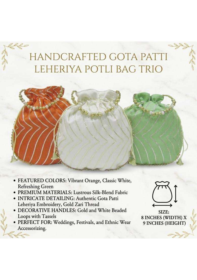 Purple Pink Lehriya Pattern Potli Bags for Wedding Return Gifts for Women in Bulk - Indya