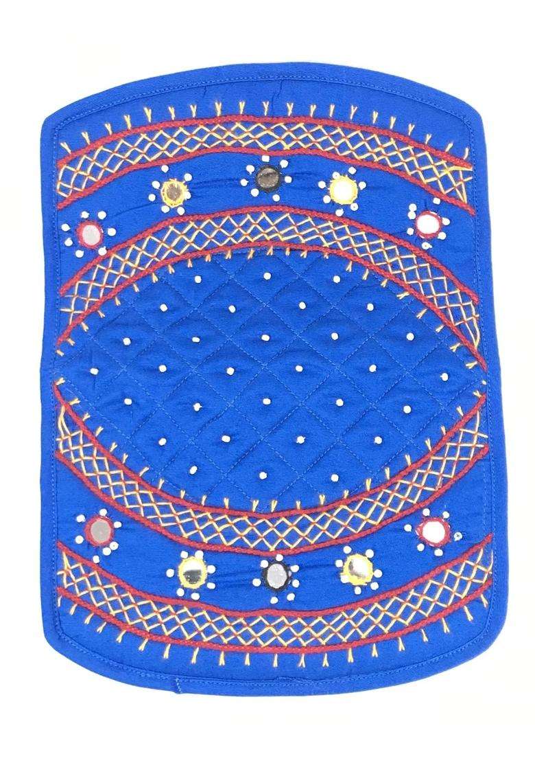 Srishopify Handicrafts Purple Handmade Cotton Embroidery Purse Girls Clutches Ladies Wallets Lakshmi Pooja - Indya