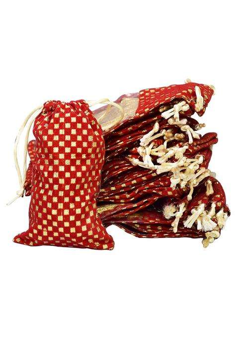 Natali Traders Multicolour Return Gift Bags Potlis for Wedding Party Velvet Potli Bags Set Pack of 6