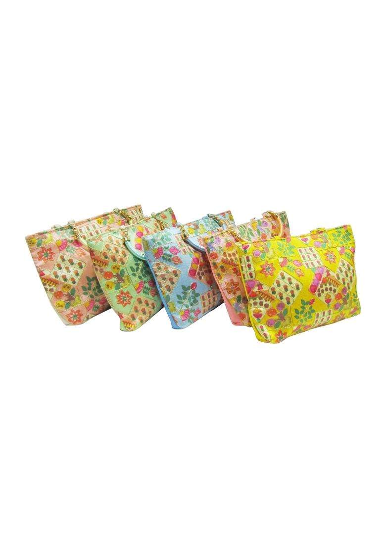 Deepsum Multicolour Traditional Trendy Potli Bags for Return Gifts for Ladies Menhadi Haldi Wedding Sangeet - Indya