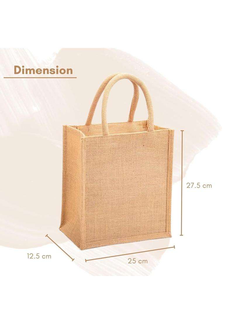 Prakriti Maitri Plain Jute Bags for Return Gift Bags in Bulk Pack of 10 - Indya