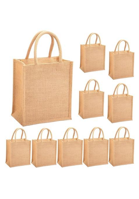 Prakriti Maitri Plain Jute Bags for Return Gift Bags in Bulk Pack of 10