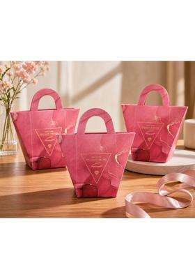 Satyam Kraft Decorative Paper Gift Boxes with Handle Premium Return Gift Box for Chocolates Hampers Pack of 40