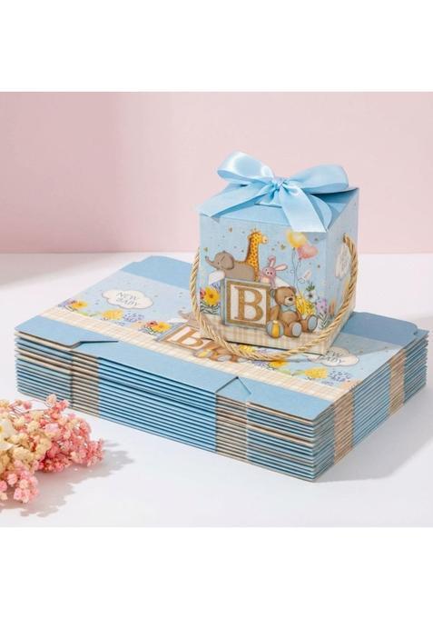 Funblast 20 Pcs Baby Shower Gift Box with Ribbon and Hanging Thread Decorative Paper Folding Gift Boxes