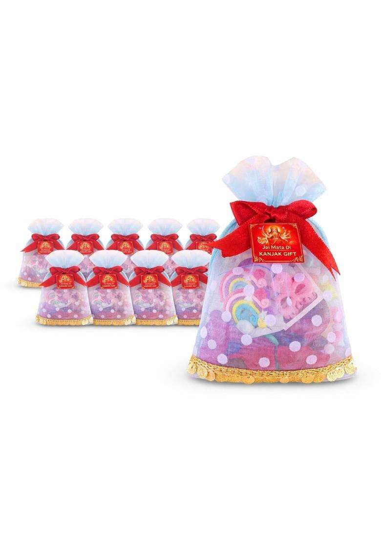 Kanjak Return Gift Potli Navratri Kanya Pujan Gift Bags Pack of 12 - Indya