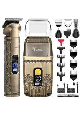 Hatteker Professional Hair Clipper Electric Razor Foil Shavers for Men Body Nose Ear Hair Grooming Kit